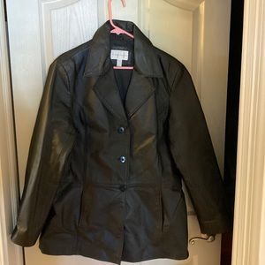 Black, leather jacket